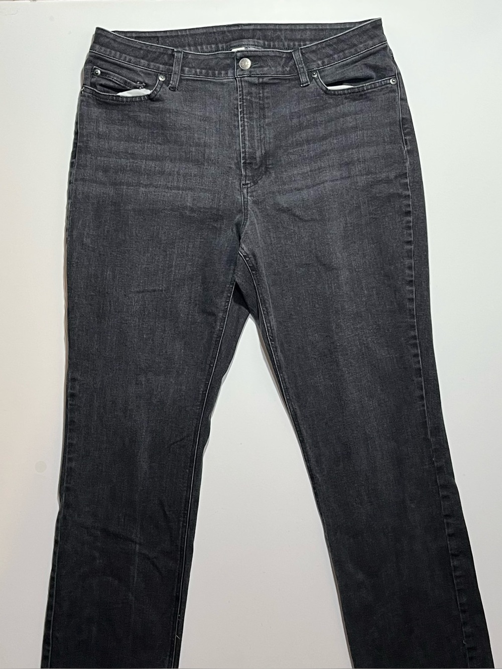 LL Bean Straight Leg Favorite Fit Jeans, Bean Flex, Size 16 M/T, Length 30